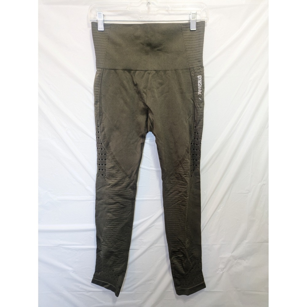 Gymshark Vital Seamless Leggings Green High‎ Waisted Workout Athleisure Small